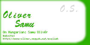 oliver samu business card